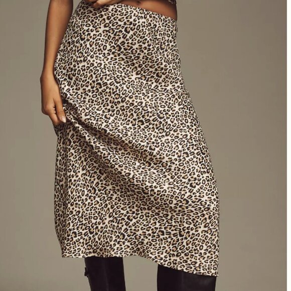 Anthropologie- Satin Leopard Print Set - Picture 2 of 5